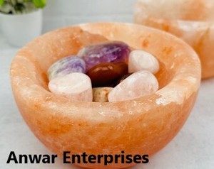 Nouveauté Himalayan 6x4 pouces Rock Salt Bowl Artisanat naturel du Pakistan pour les cadeaux - Product Image 2