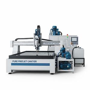 Machine de découpe à jet d'eau pure CNC haute pression, refroidissement par eau, 90 CV pour 3 axes, caoutchouc, mousse, plastique, bois, cuir, industriel - Product Image 1