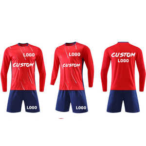 Maillots de football personnalisés OEM pour hommes adultes, 100 % polyester, anti-UV, séchage rapide, respirants, pour entraînement d'équipe et sport - Product Image 3