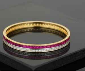 Ensemble de 2 bracelets fantaisie de style full stone pour fête, bijoux élégants en or poli pour femmes, mariages et fêtes - Product Image 2