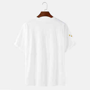 Camisetas de algodón 100% para hombre, cómodas, de manga corta, estilo callejero, anticontracción, de secado rápido, ajuste Regular, cualquier diseño, Color sólido - Product Image 3