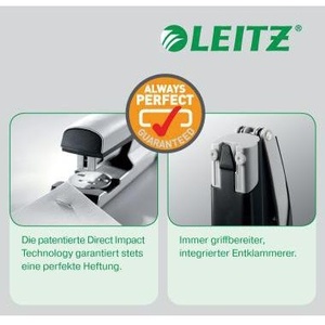 เครื่องเย็บกระดาษ Leitz NeXXt WOW 5502 24/6 26/6 แบบยึดติด/ถอดออกได้/เย็บตะปู 30 แผ่น (80 กรัม/ตร.ม.) 200 ลวดเย็บ 24/6 โลหะ/พลาสติก สีเขียว - Product Image 5