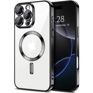 Custodia trasparente con anello magnetico con Design Premium cromato con protezione per Iphone 16 Pro Max - Product Image 1