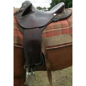 หนังวัวแท้ลายต้นไม้ไม้สีดำทนทานและดูดซับเหงื่ออานม้าภาษาอังกฤษสำหรับแข่งม้าวัสดุหนังแท้ - Product Image 5