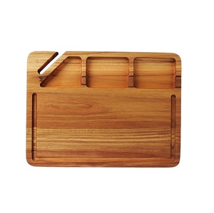 Tablas de cortar de madera para cocina con ranura profunda para jugo Bloque de carnicero de Acacia orgánico para carne y verduras - Product Image 5