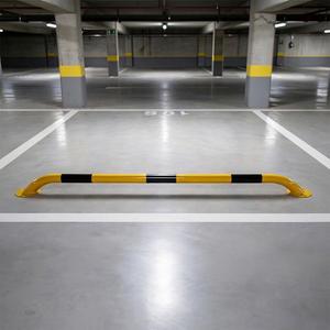 Juego de 10 Topes de Plástico Amarillo para Estacionamiento, Tipo Tubo de 200x16cm y 60mm, para Bordillos de Estacionamiento - Product Image 1