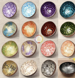 Cuenco de cáscara de coco de Vietnam, plato rústico pulido ecológico artesanal hecho a mano para utensilios de cocina, comedor para el hogar y decoración de interiores - Product Image 1