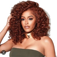 Perruques frontales avec fermeture frontale, perruques de cheveux humains bouclés de couleur ombrée, perruques de style vietnamien pour femmes noires