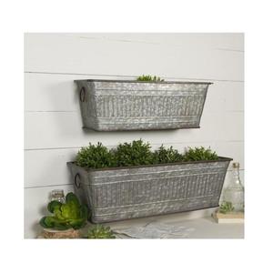 เครื่องปลูกต้นไม้โลหะที่ทันสมัยและใช้งานได้สำหรับพื้นที่สวนในเมืองนำความเขียวขจีมาสู่ลานหลังคาและระเบียงด้วยการสัมผัสที่ทันสมัย - Product Image 1