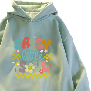 เสื้อมีฮู้ดผ้าฟลีซผ้าฝ้าย100% มีสไตล์สำหรับผู้หญิงเสื้อสเวตเชิ้ตพิมพ์ลายพัฟนุ่มป้องกันการหดตัว XS ขนาดลำลองทึบมีตัวอักษรทำงานตามสั่ง - Product Image 1