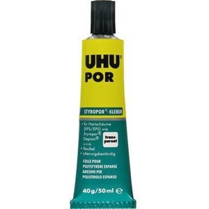 UHU POR 40g/50ml Colle liquide transparente pour polystyrène, non rechargeable, non lavable, à usage unique - Product Image 1