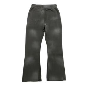 Vente en gros 100% coton broderie impression Streetwear pantalons de survêtement Baggy lavage à l'acide personnalisé pantalons de survêtement évasés hommes - Product Image 2