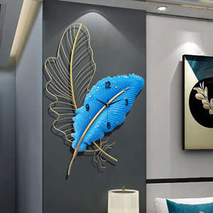 Decor Art Sculpture Single Face Hanging Metal Quartz Modern Design Battery Powered for Home Office Living Room Bedroom Wedding - Product Image 4