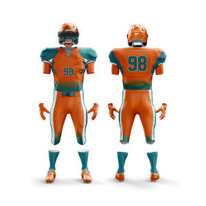 Maillot de football américain unisexe, haut d'uniforme imprimé de haute qualité personnalisé, modèle brodé pour les jeunes - Product Image 4