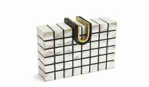 Hot Selling Trendy Fashion Lady's Resin Epoxy Rectangle Clutch Bag Gold Plated Chain Sling Purse with Handbag Box - Product Image 2