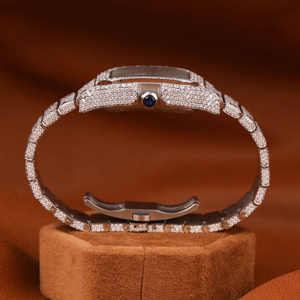 Luxueux plein glacé Moissanite diamant montre-bracelet personnalisé blanc arabe cadran HipHop montre automatique pour hommes cadeau d'anniversaire - Product Image 5