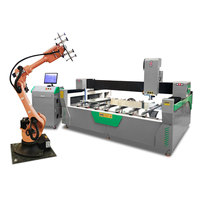 Machine de gravure et de sablage au laser à pompe à moteur CNC PLC à chargement automatique pour la décoration de miroirs de salle de bain