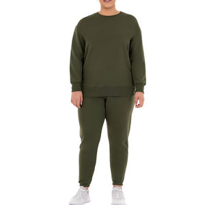 Ensemble de survêtement décontracté pour femmes, sweat-shirt à capuche pour femmes, survêtement pour toutes les saisons, coupe confortable, survêtement minimaliste pour femmes, look propre - Product Image 1