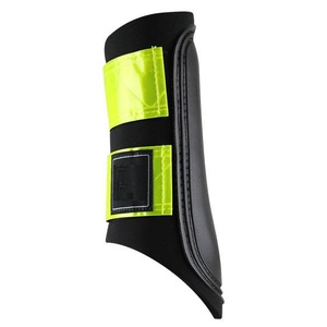 Joxar Bottes de brossage réfléchissantes noires/jaunes de haute qualité Club équestre Essentiels d'équitation - Product Image 4