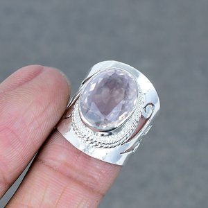 Mejor calidad, precio al por mayor, chapado en plata, latón, cristal, piedras preciosas, bisel, ajuste, anillo de piedra Natural para mujer, niñas, joyería Bohemia - Product Image 3