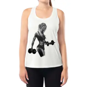 新款2024透气健身房使用定制女性背心舒适运动锻炼背心纯棉氨纶材料素色健身房汗衫