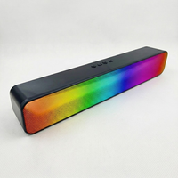 DOMO Grosir Speaker Logo Kustom RGB Soundbar 10W Unit Driver 2-inci Input AUX/USB-C Plastik Gaming Desktop Ruang Tamu