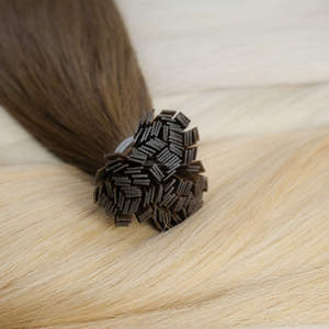 Más vendidos 100% Extensiones de cabello Remy de calidad superior Onda natural recta Cutícula completa Queratina de punta plana en colores Premium - Product Image 3