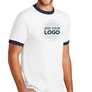 Camiseta Personalizada con Logotipo, Estilo Vintage, Cuello y Mangas con Ribetes en Contraste, Tejido Grueso, Servicio DDP Gratuito - Product Image 1