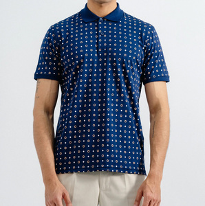 Camiseta para Hombre, Cómoda, Azul, Diseño de 3 Botones, Tejido de Punto Transpirable, Ecológica, de Secado Rápido, para Uso Diario al Aire Libre - Product Image 1