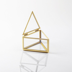 2025 Venta al por mayor Mini cajas de vidrio con borde de metal de latón para anillos y accesorios Almacenamiento y decoraciones - Product Image 2