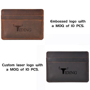 Tarjetero de Cuero Genuino de Alta Calidad, Moderno y Minimalista, con Diseño de Caballo y Vaca, para Tarjetas Bancarias, de Compras y de Crédito - Product Image 6