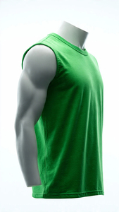 Camiseta sin mangas para hombre, de algodón, cuello redondo, estilo musculoso, para gimnasio, entrenamiento, deportes, uso casual, con logo personalizado. - Product Image 3