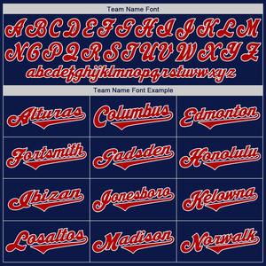 Maillot de baseball authentique rouge-blanc marine personnalisé - Product Image 5