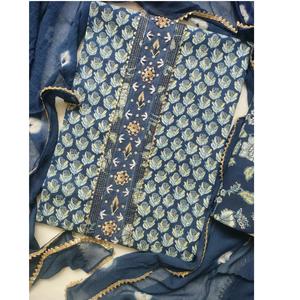 Salwar Kameez traditionnel de haute qualité non cousu, ensembles de costumes 3 pièces, imprimé, formel, fête, mariage, décontracté, intérieur, extérieur, robe - Product Image 4