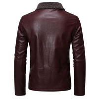 Blouson moto en cuir de vachette véritable pour homme, grande taille, épais, col montant, fermeture éclair, couleur unie, style motard