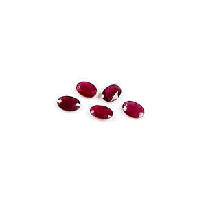 Rubis naturel de Bangkok, ovales calibrés 10x7mm, pierre précieuse de qualité supérieure, rouge rose, taille coussin, traitement thermique, taille personnalisable - Product Image 1