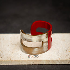 New Arrival <b>Fashionable</b> Custom Natural Buffalo Horn Cutout Design Handicraft <b>Cuff</b> <b>Bracelets</b> Accessory - Product Image 3