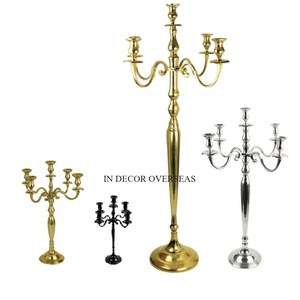 Candelabros de metal de alta calidad, tamaño y color personalizados disponibles, centro de mesa, accesorios de boda de la India - Product Image 1