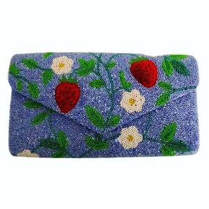 Sac à main de soirée tissé à la main avec des perles, détails en perles de rocaille, broderie perlée, sac à main unique - Product Image 4