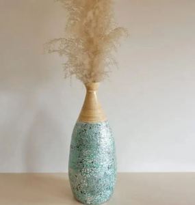 decoration accessories high quality and cheap price supplier from Vietnam New style spun <b>bamboo</b> eggshell <b>vase</b> for home - Product Image 5