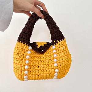 Bolso de Mano Tejido a Crochet con Rayas, Bolso Tote de Moda para Mujer, Diseño Personalizado 2026 - Product Image 6