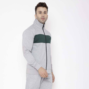 Survêtement à capuche élégant et confortable à blocs de couleurs pour hommes, respirant pour les vêtements décontractés d'hiver et les activités sportives - Product Image 5