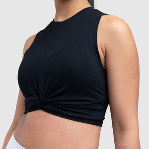 High Quality Women Tank <b>Crop</b> <b>Top</b> Fitness Workout Comfortable Soft Fabric Elastic Tank <b>Top</b> - Product Image 2