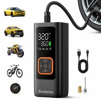 Compresseur d'air portable intelligent pour pneus de voiture, ABS, 4 fois plus rapide, 150 PSI, batterie rechargeable, lumière LED, jauge de pression numérique
