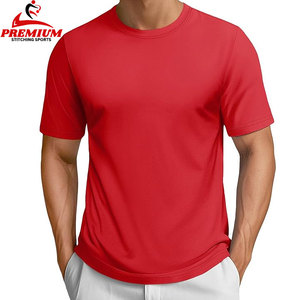 T-shirts 100% coton pour hommes de haute qualité Logo personnalisé col rond vierge coupe ajustée maillot solide ajustement normal t-shirts à col rond - Product Image 1