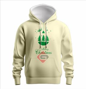 เสื้อฮู้ดผู้ชายผ้าฟลีซแบบสวมหัวพิมพ์ซับลิเมชันสำหรับฤดูหนาวโลโก้คริสต์มาสออกแบบได้ตามต้องการ - Product Image 1