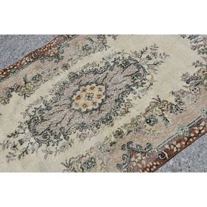 Tapis Vintage en Laine et Polyester Turc 37X68 pieds Classique Rectangle Patchwork Design Fait Main Support en Latex pour le Salon - Product Image 5