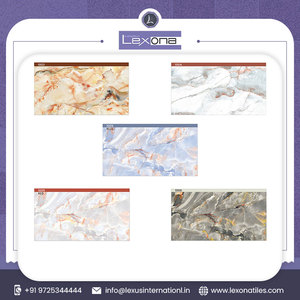 Azulejos de suelo de porcelana esmaltada Digital de última colección de alto diseño 600x1200 Interior brillante mate hecho mármol indio - Product Image 6