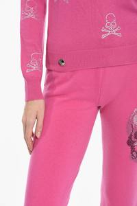 Moda Rhinestone cuello redondo Sudadera Mujer polar algodón pulóver suave cálido transpirable ropa de calle de gran tamaño moda Vintage - Product Image 4