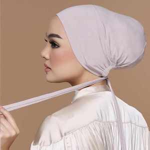 Jersey de algodón negro de alta calidad, gorra de tubo Hijab interior, buen Thobe elástico/Thawb para mujeres musulmanas, accesorio de ropa tradicional - Product Image 1